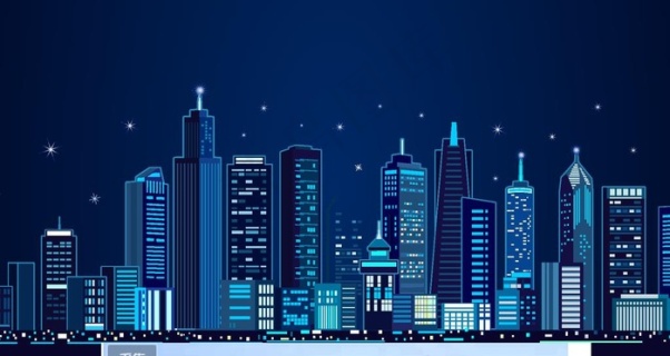 25d建筑科技插画图片ai矢量模版下载