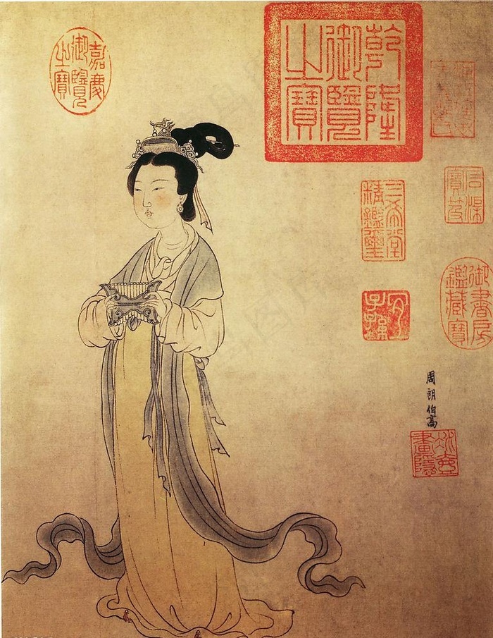 本素材作品名称为杜秋娘图(部分)图片,素材编号是1956630, 						是一