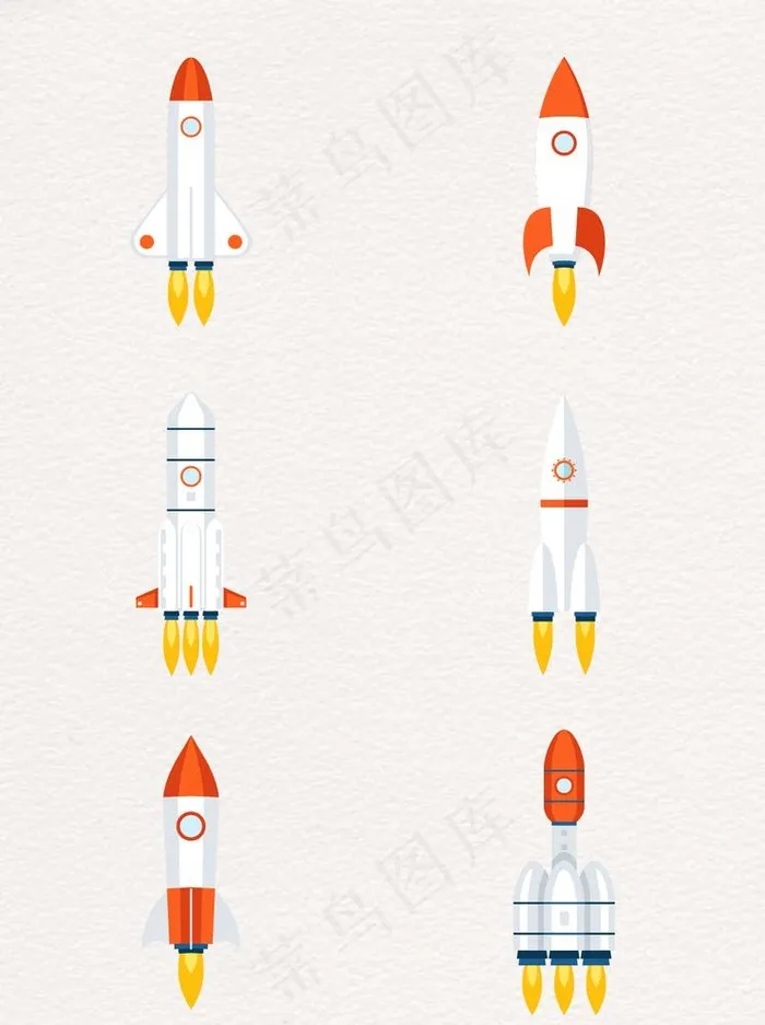 精巧飞天火箭卡通设计图片