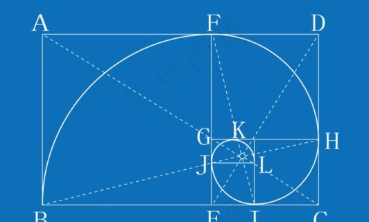 黄金分割线免抠元素24802480px300dpiai矢量模版下载