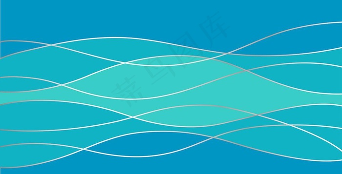 蓝色曲线波浪背景图片ai矢量模版下载