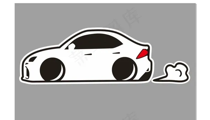 手绘汽车卡通汽车矢量车贴图片cdr矢量模版下载