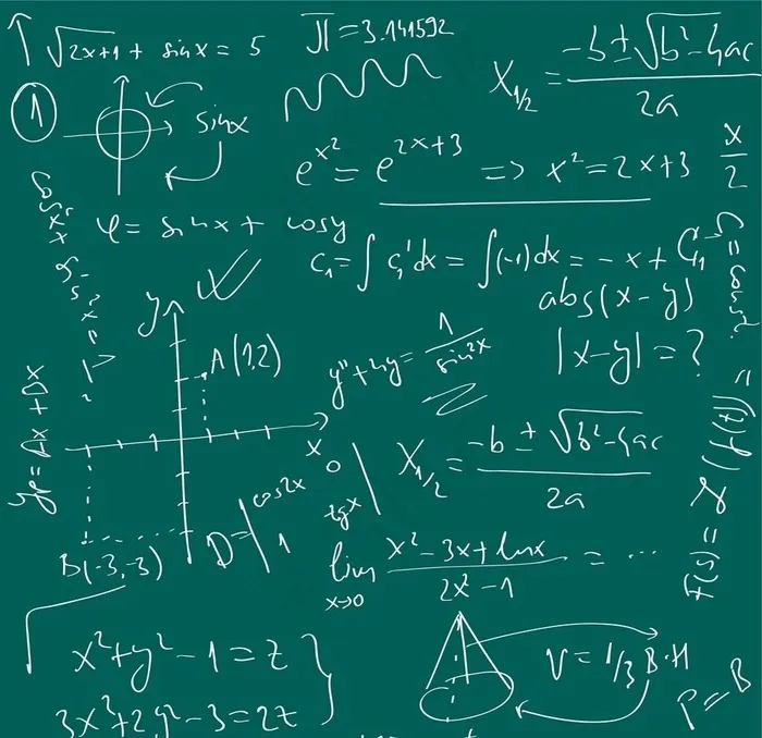 黑板粉笔字数学公式计算背景图片ai矢量模版下载 菜鸟图库