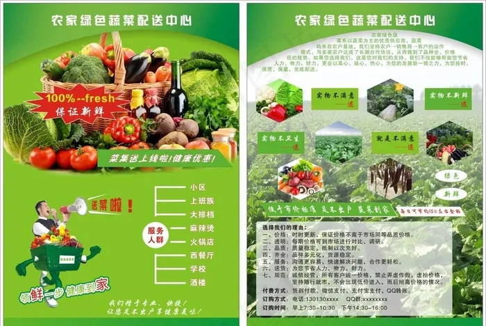 果蔬宣传单 绿色宣传单图片