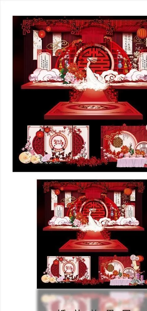 中国风主题婚礼红色婚礼图片