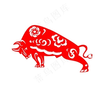 剪纸牛图片