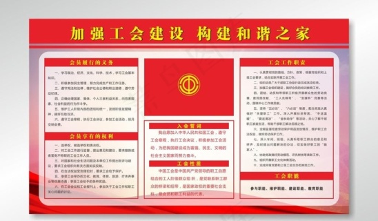 工会职能 工会展板图片