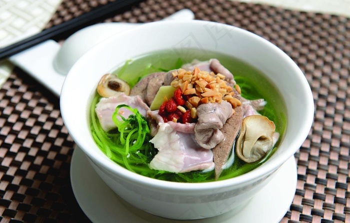 鲜猪杂煮益母草图片