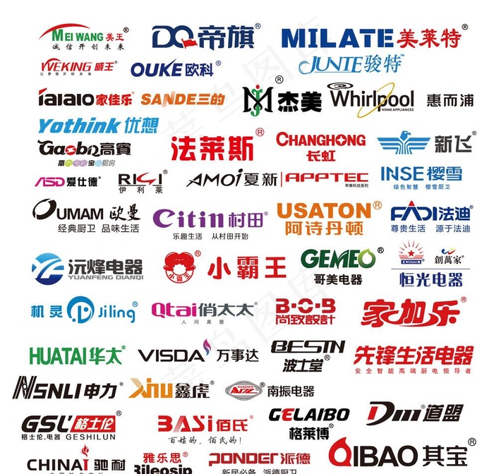 家电企业品牌logo图片ai矢量模版下载