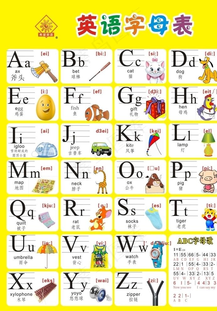 查看26个英语字母表图片