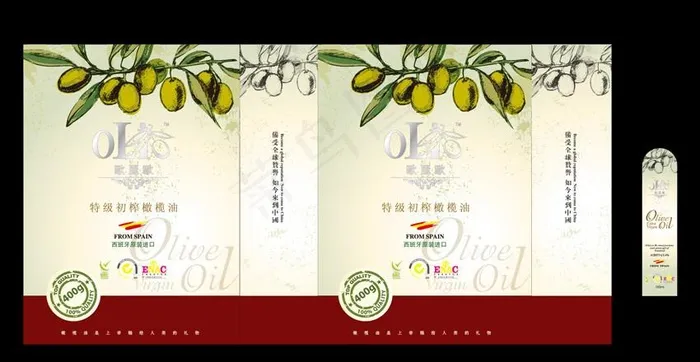 橄榄油包装瓶标设计 ai图片