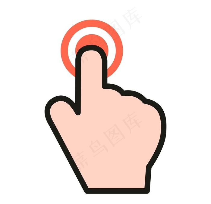 手点击指头图标鼠标箭头图片cdr矢量模版下载