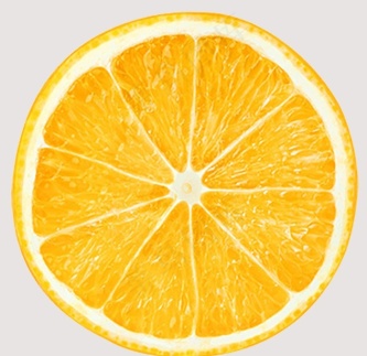 新鲜水果橘子切片图片