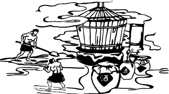 传统酿酒白酒中国风横幅banner