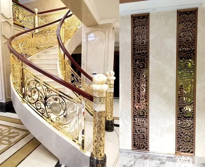 佛山厂家钢木玻璃弧型楼梯设计装图片