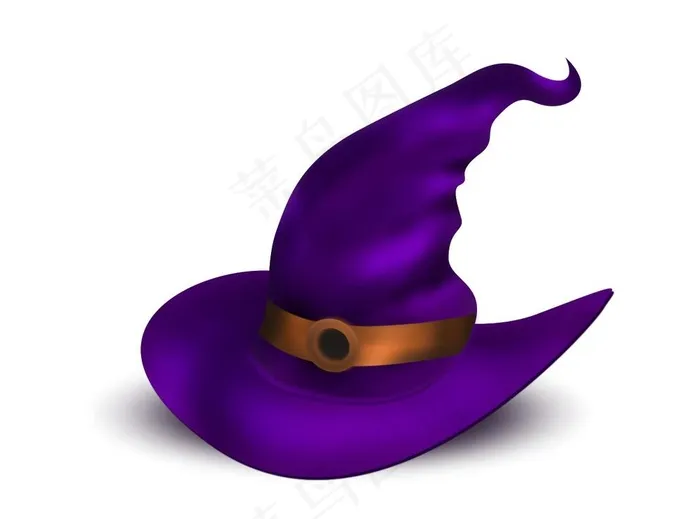 紫色巫师帽子图片