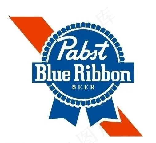 矢量美国蓝带啤酒标志图片