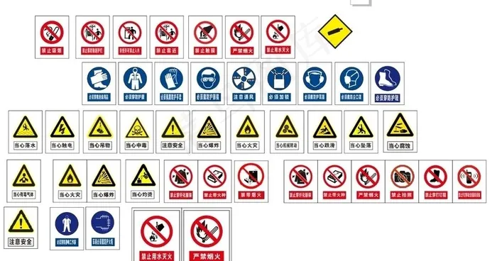 各类消防警示标志图片