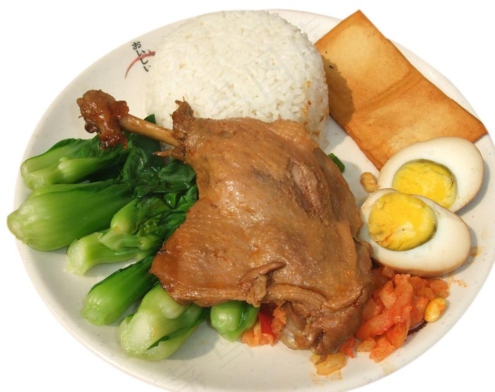 沙县小吃鸭腿套餐饭图片