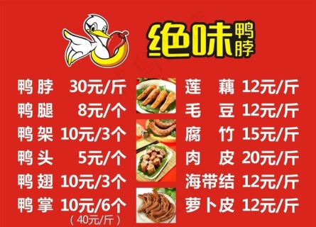 绝味鸭脖dm单psd素材