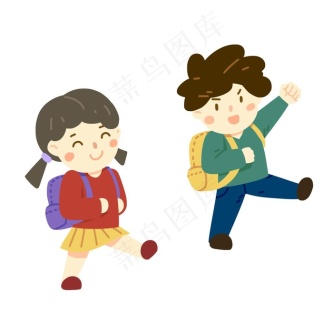 卡通一群可爱的小朋友