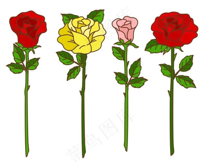 矢量玫瑰花图片cdr矢量模版下载