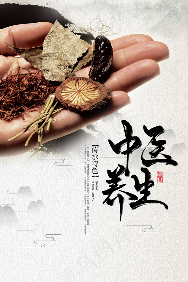 菜鸟图库提供高质量设计素材下载, 本素材作品名称为中医养生海报psd