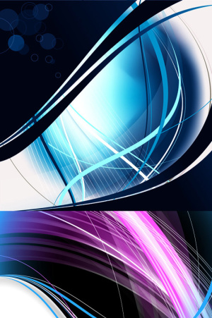 明亮的渐变色抽象线条图案背景封面设计epsai矢量模版下载