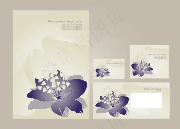 花朵背景卡片,背景元素