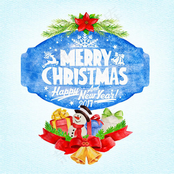 礼盒圣诞贺卡epsai矢量模版下载