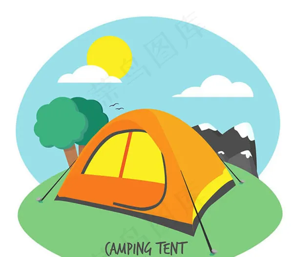 野营帐篷矢量