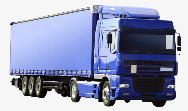 蓝色大型货车免抠素材免抠