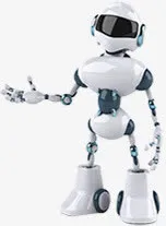 智能机器人白色数码生活免抠