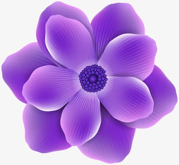紫色渐变花朵免抠