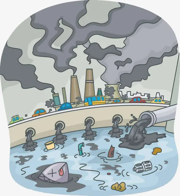污染气体污染水源工厂免抠