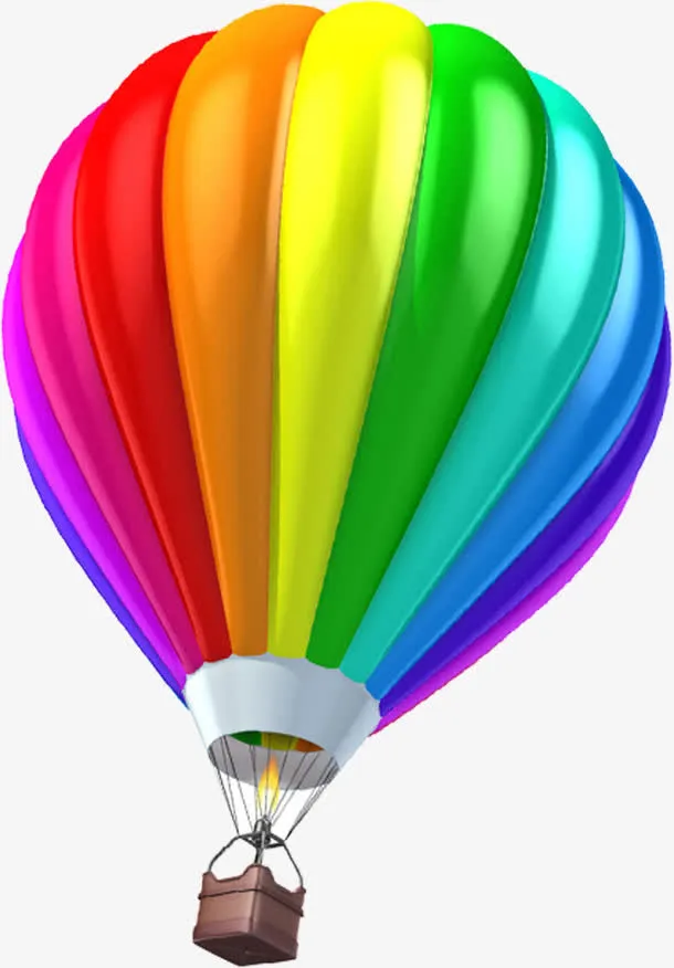彩色气球热气球素材免抠