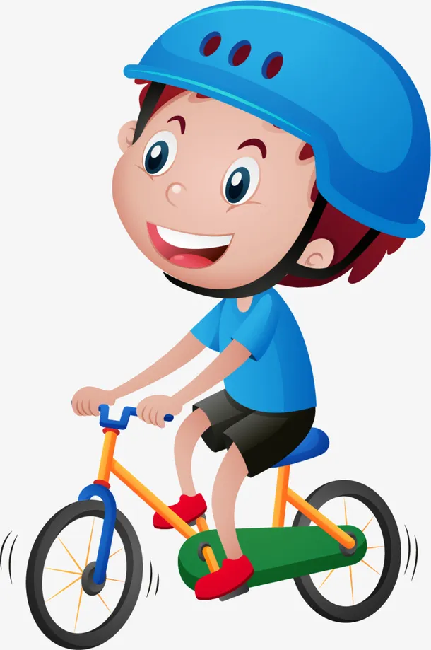 自行车比赛骑车的男孩免抠
