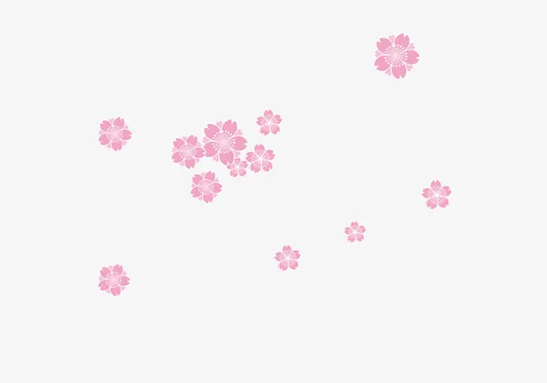 花朵元素  粉色花朵 樱花 手绘花朵免抠