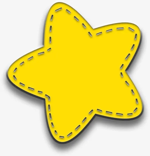 黄色五角星立体星星免抠