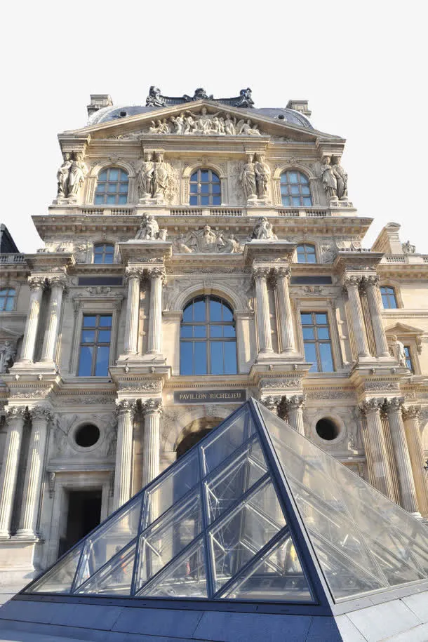 欧洲旅行巴黎卢浮宫免抠图免抠