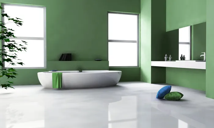 绿色环保时尚简约室内卫浴装修背景素材高清