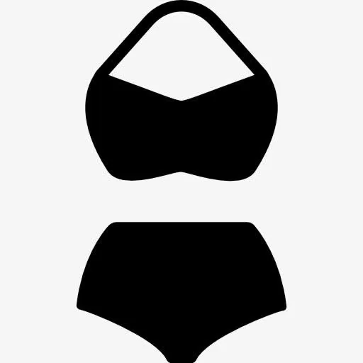 女性的两套泳衣，图标免抠