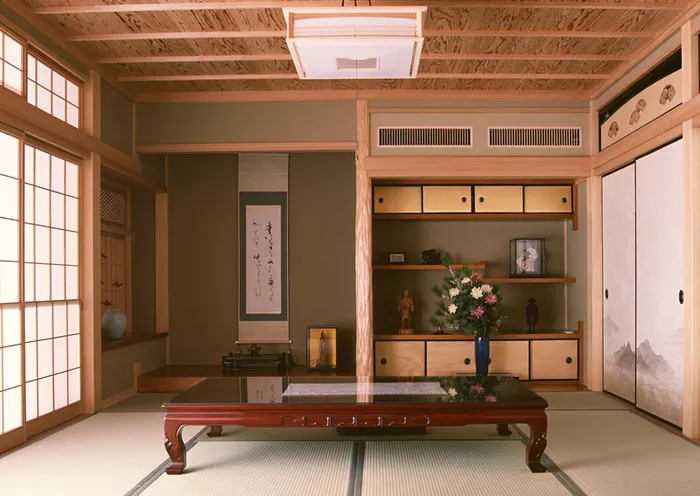 日式木质小家具背景高清