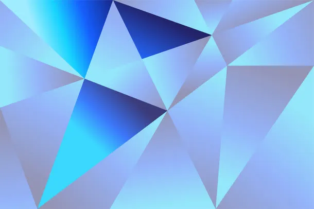 蓝色简约三角组合边框纹理免抠