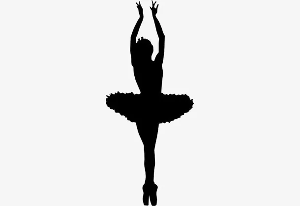 黑色芭蕾舞女演员免抠