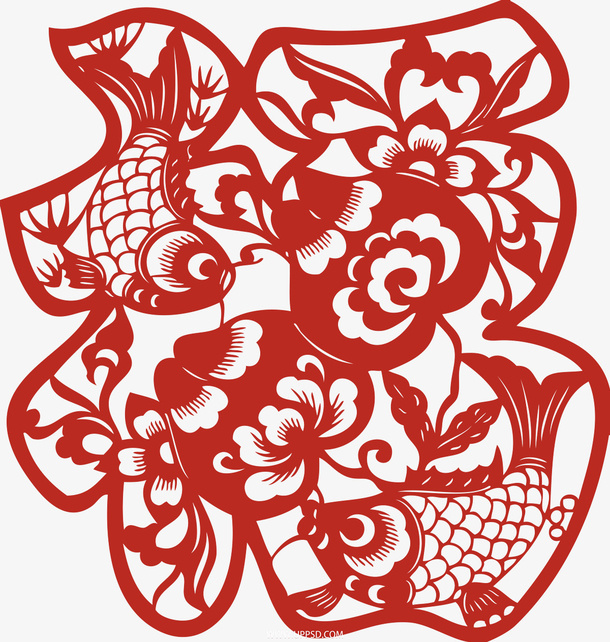 春节福字剪纸福字免抠节日元旦春节元宵元素