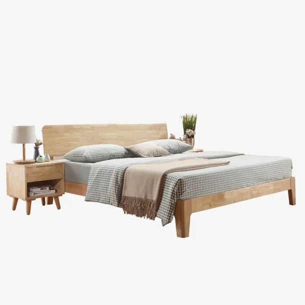 家具中式实木床免抠