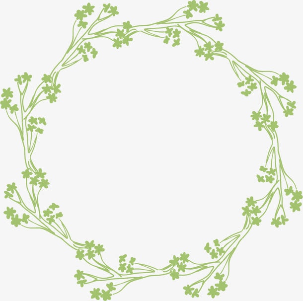 花环花边手绘边框免抠装饰花纹元素