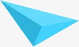 蓝色立体三角形海报免抠