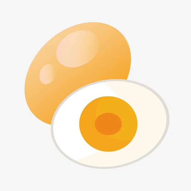 煮蛋白水煮蛋食物插画免抠